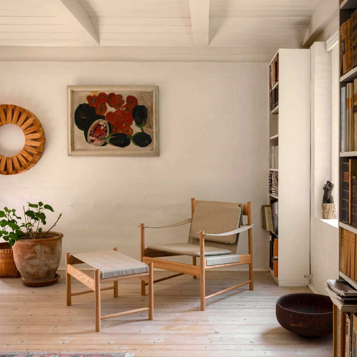 HB Lænestol - Eg Olieret/Canvas - Brdr Krüger