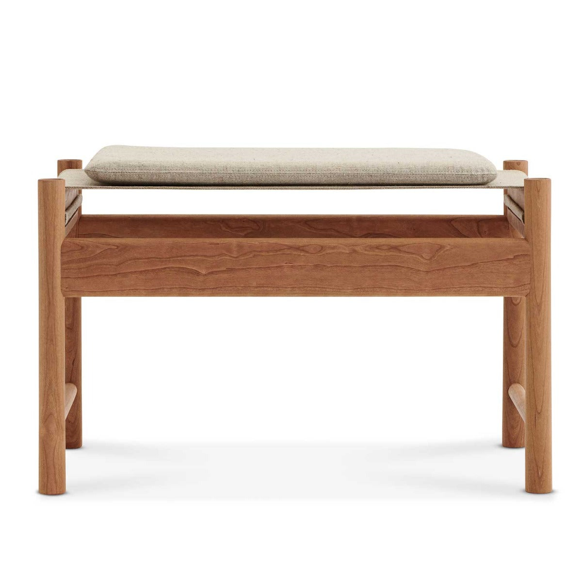 HB Fodskammel inkl. Canvas hynde - Kirsebær Olieret - Brdr Krüger