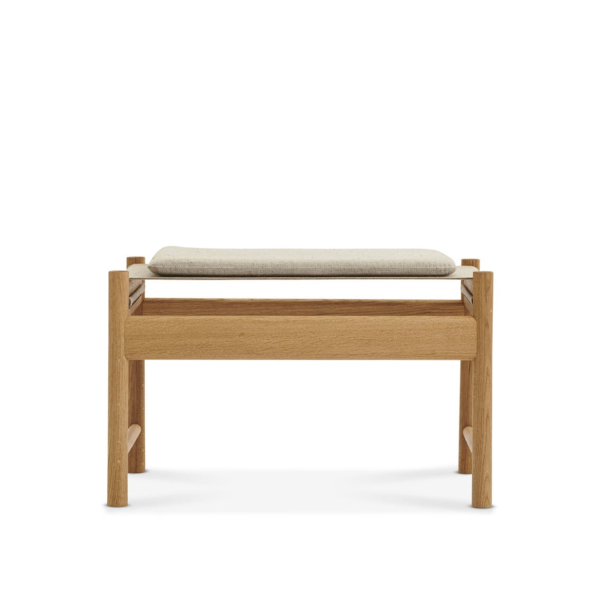 HB Fodskammel inkl. Canvas hynde - Eg Olieret - Brdr Krüger