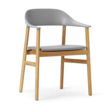 Herit armstol (Polstret eg, læder) - Normann Copenhagen-Spectrum læder grå