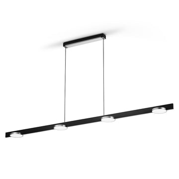 INLAY Pendel S1800 Linear Disc SWI - Matt Black / Satin Silver - Light Point / Studio F. A. Porsche