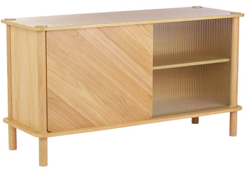 Italic Skab - Oak - Wood/Glass - Umage
