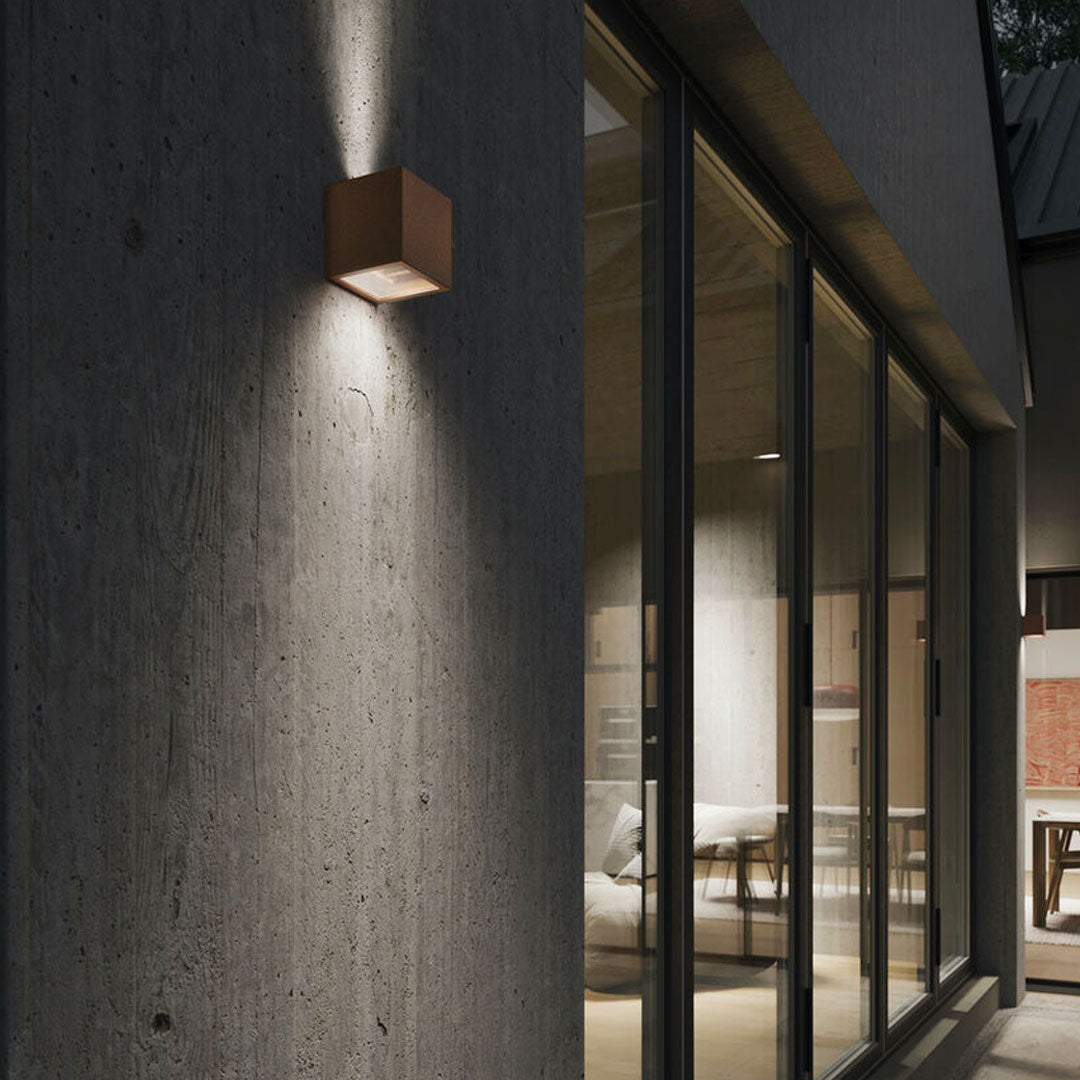 Cube Up/Down LED - Rust - Light Point