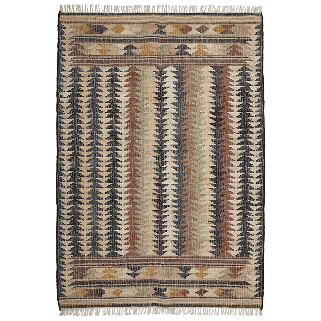 Fir Jute Kelim Gulvtæppe - Liv Interior