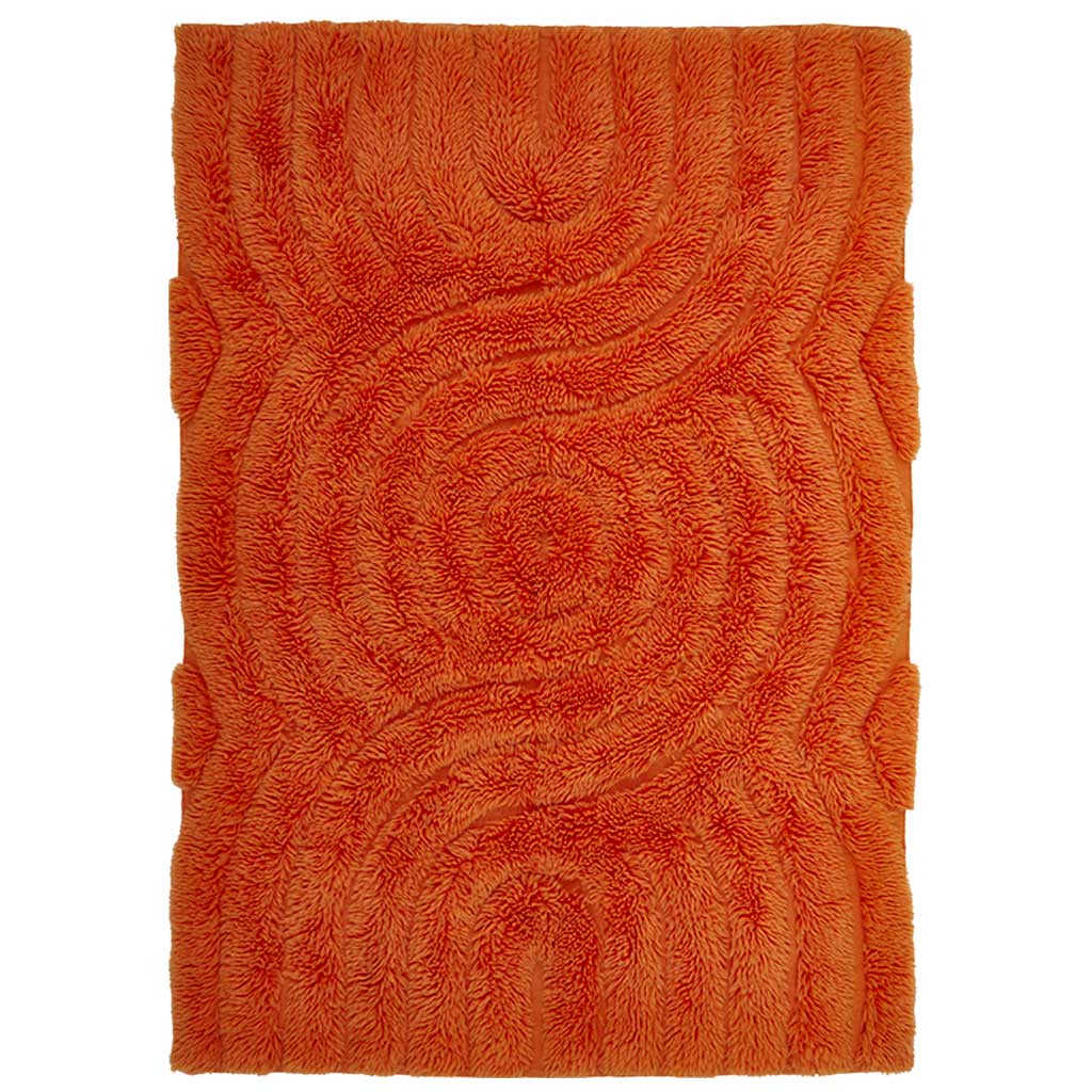 Swirl Shaggy Woolen Gulvtæppe - Liv Interior