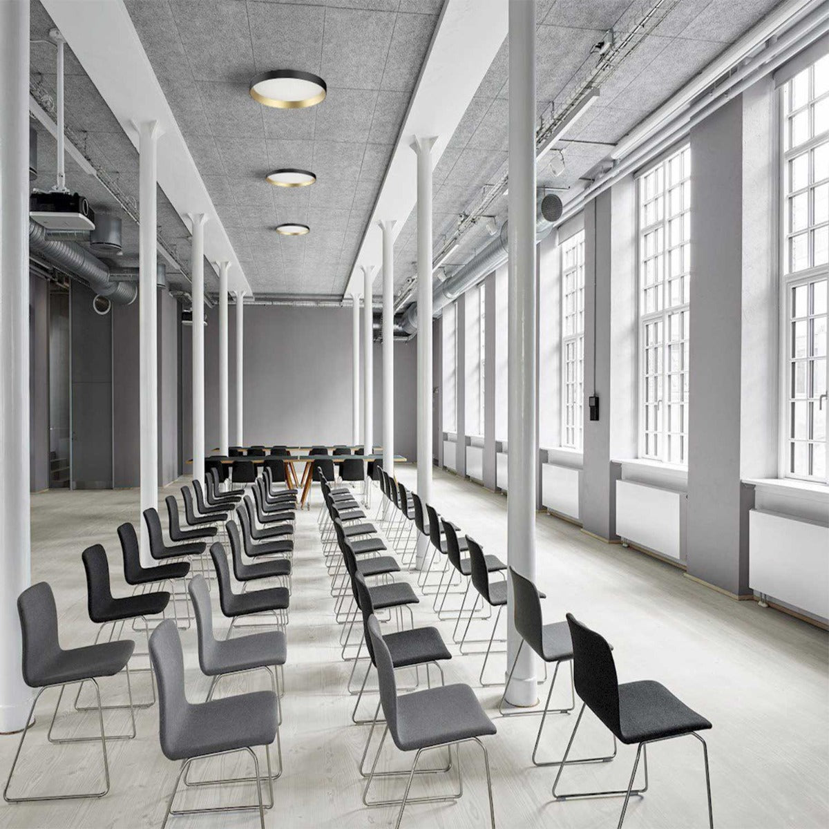 Lucia Ø45 Væg-/Loftlampe - Sort Guld - Loom Design