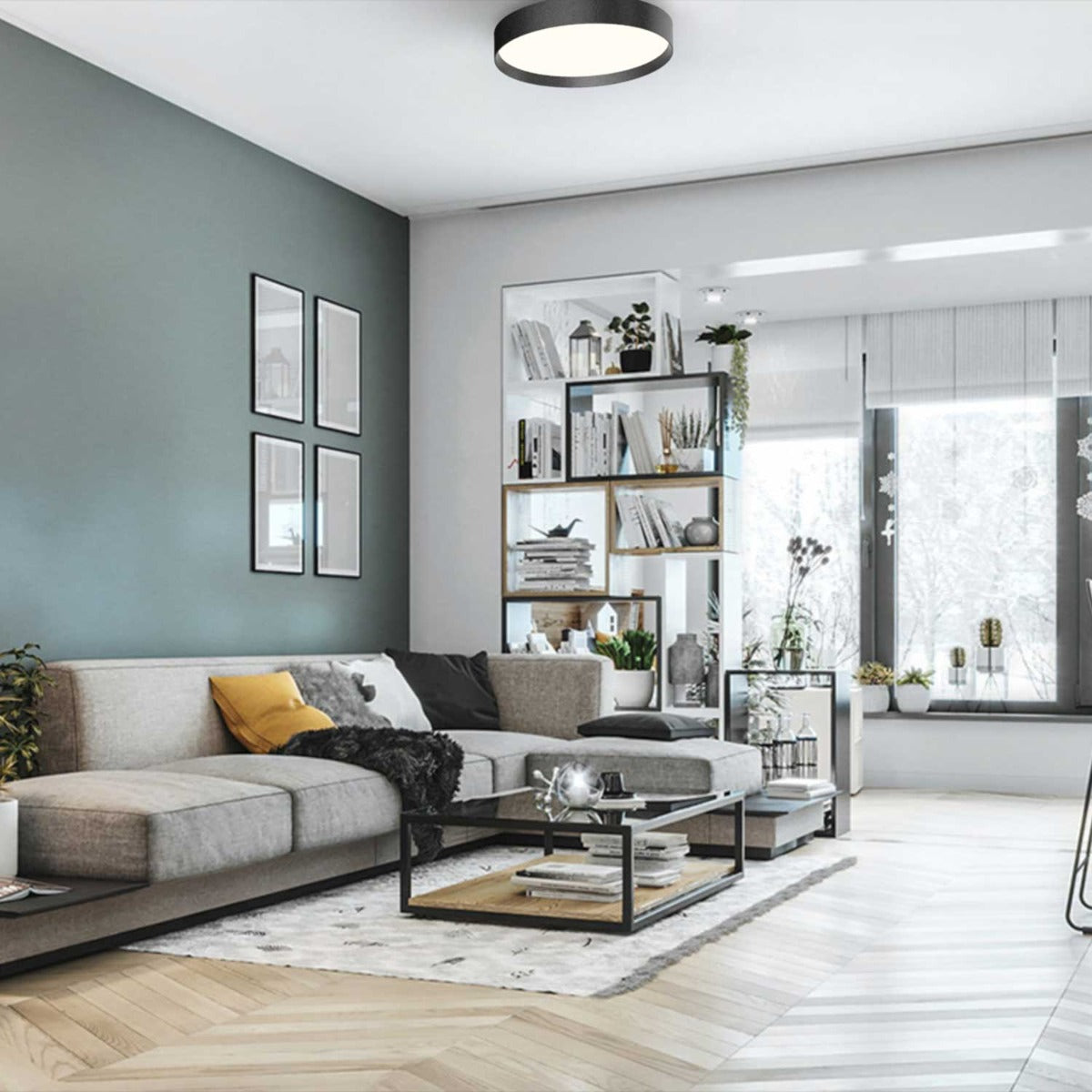 Lucia Ø35 Væg-/Loftlampe - Sort - Loom Design