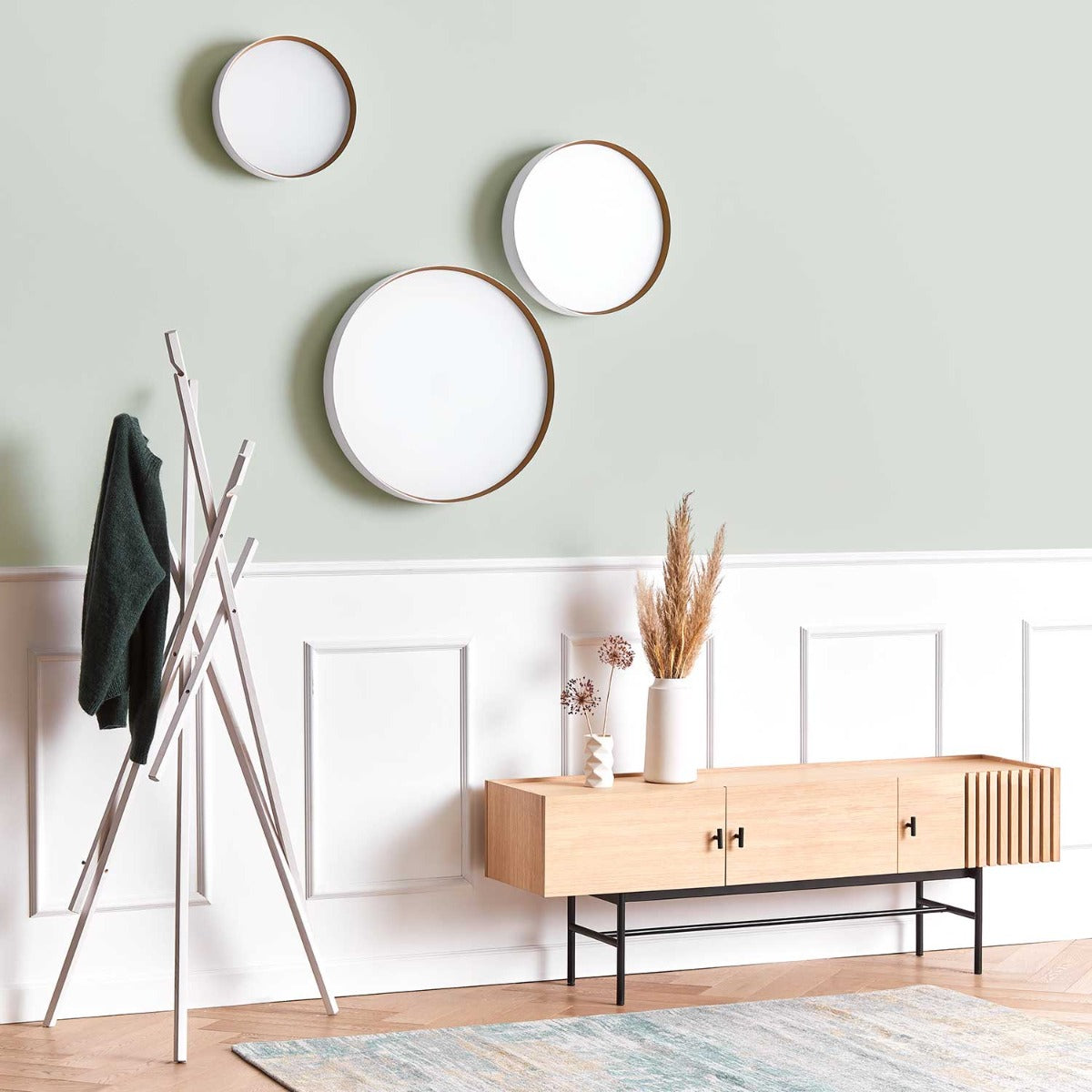 Lucia Ø45 Væg-/Loftlampe - Hvid Guld - Loom Design