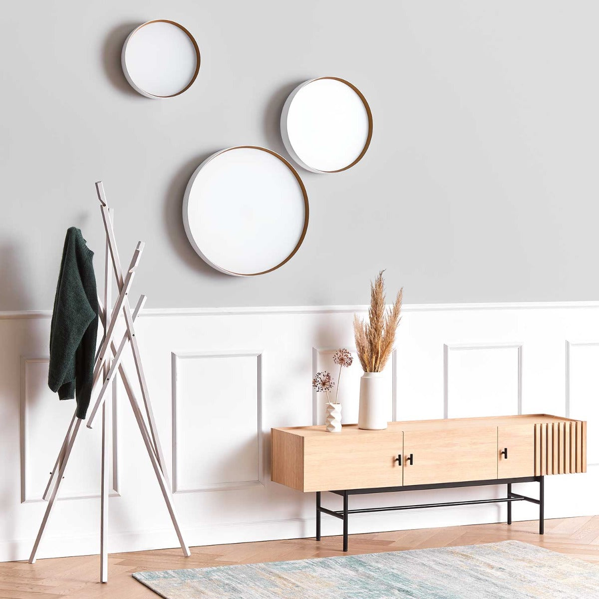 Lucia Ø60 Væg-/Loftlampe - Hvid Guld - Loom Design