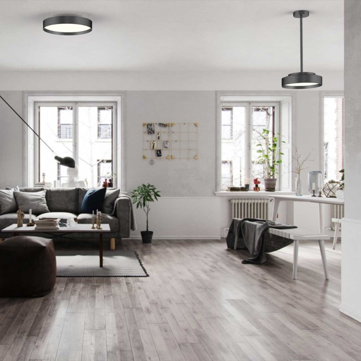 Lucia Ø45 Væg-/Loftlampe - Sort - Loom Design