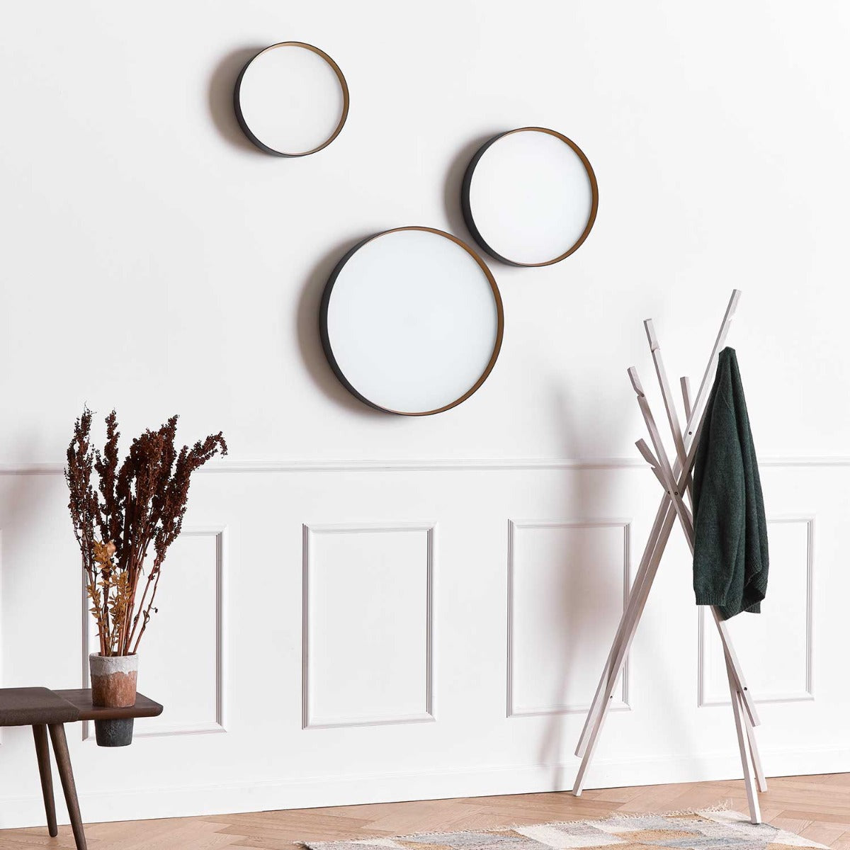 Lucia Ø45 Væg-/Loftlampe - Sort Guld - Loom Design