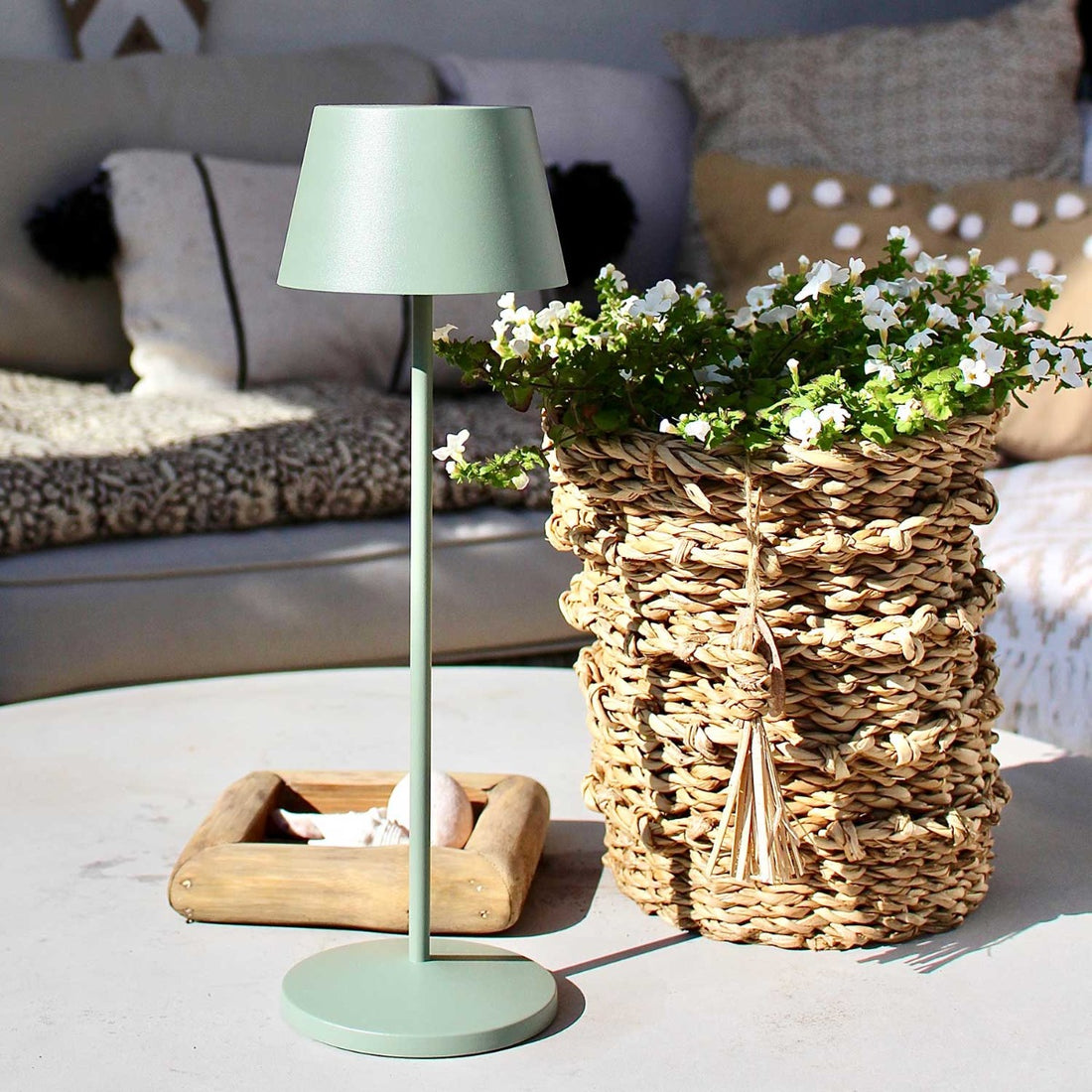 Modi Bordlampe - Grøn grå - Loom Design