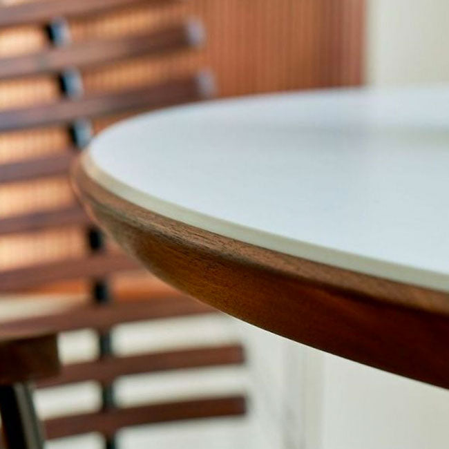 GM 3900 Edge spisebord Hvid Corian top (Rund) - Naver Collection