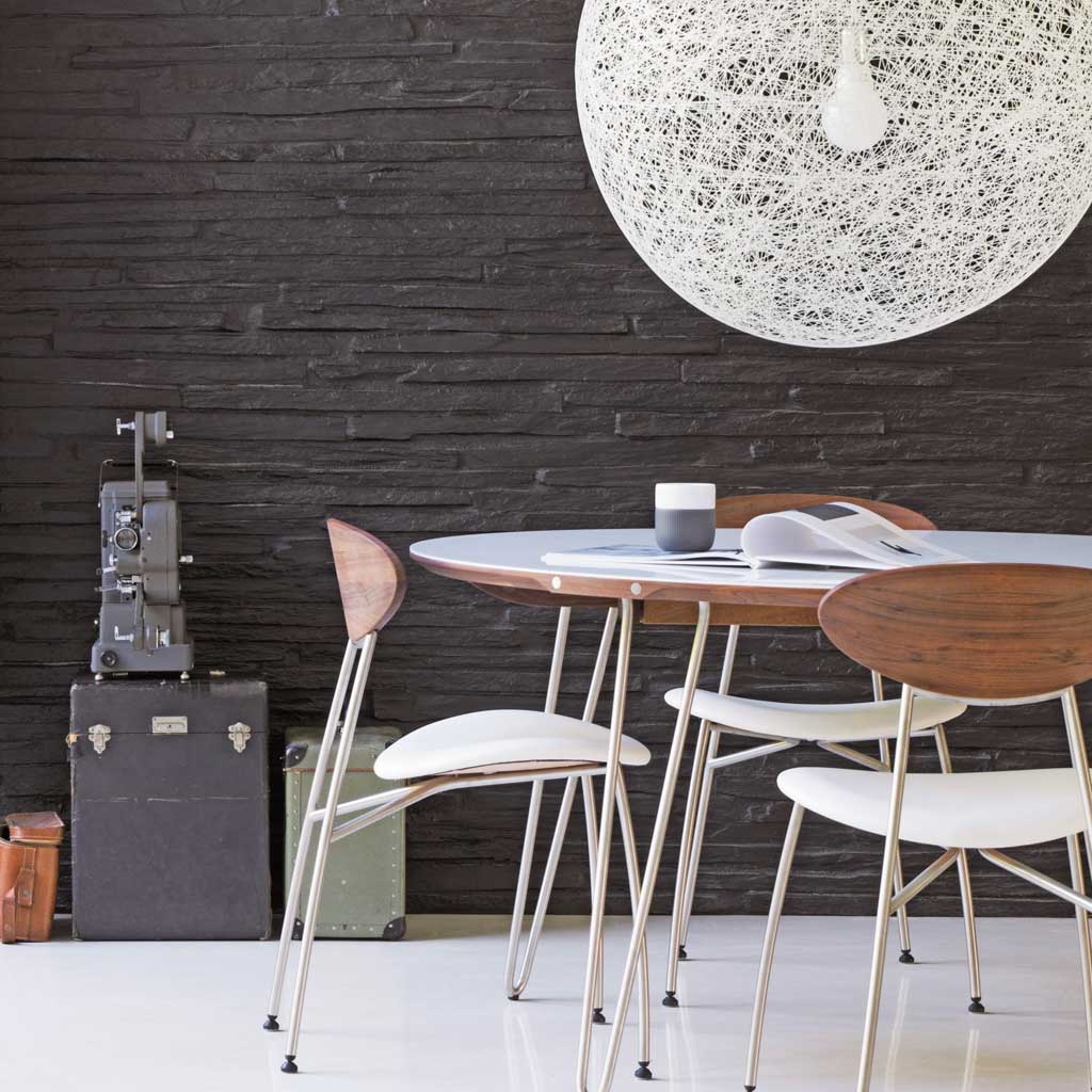 GM 6600 bord. Rundt m/udtræk. Hvid Corian top - Naver Collection