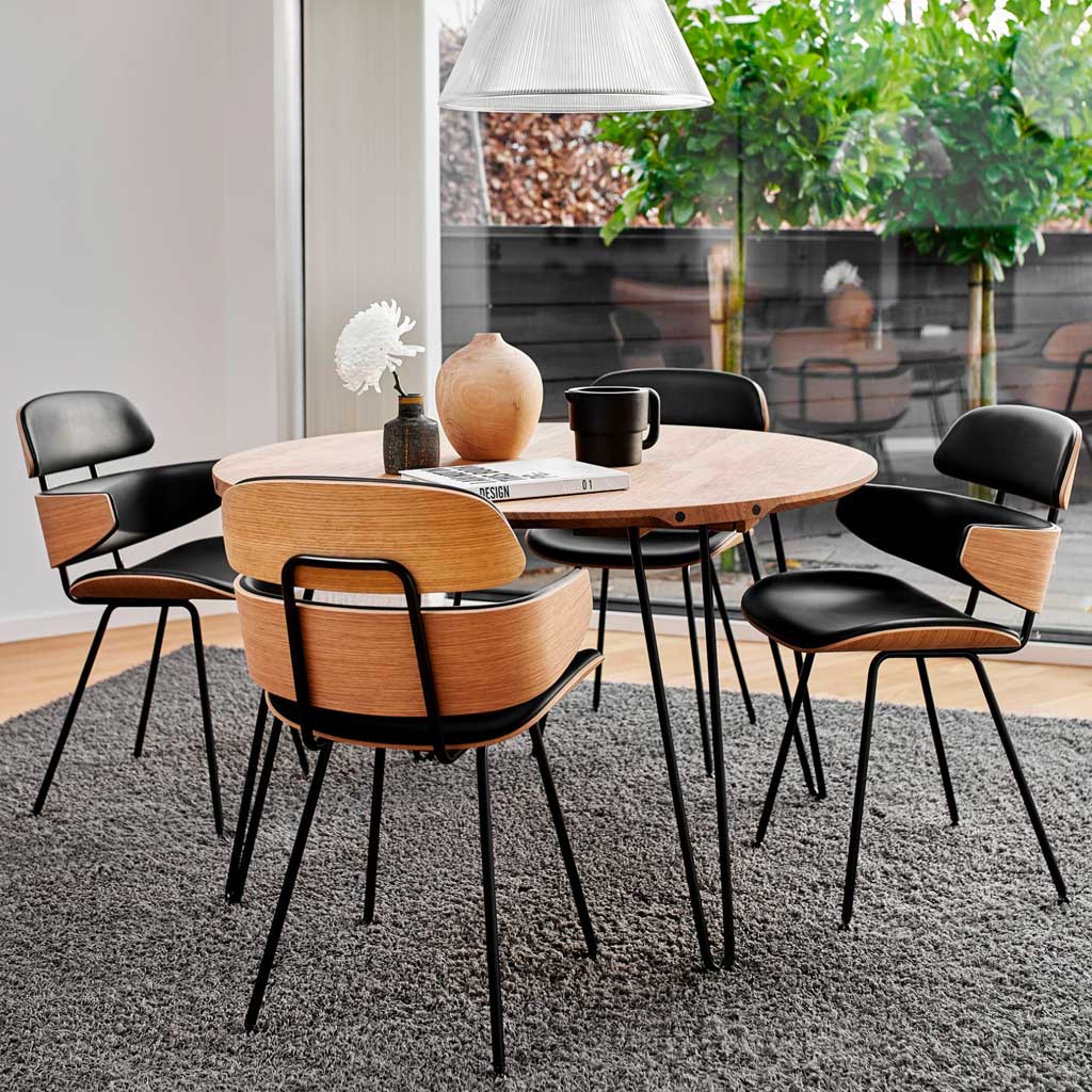 GM 6600 Spisebord. Rundt m/udtræk - Naver Collection