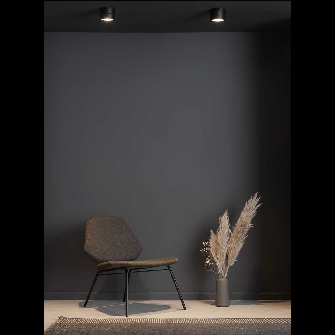 Ray Spot Loft/Vægspot - Sort - Loom Design