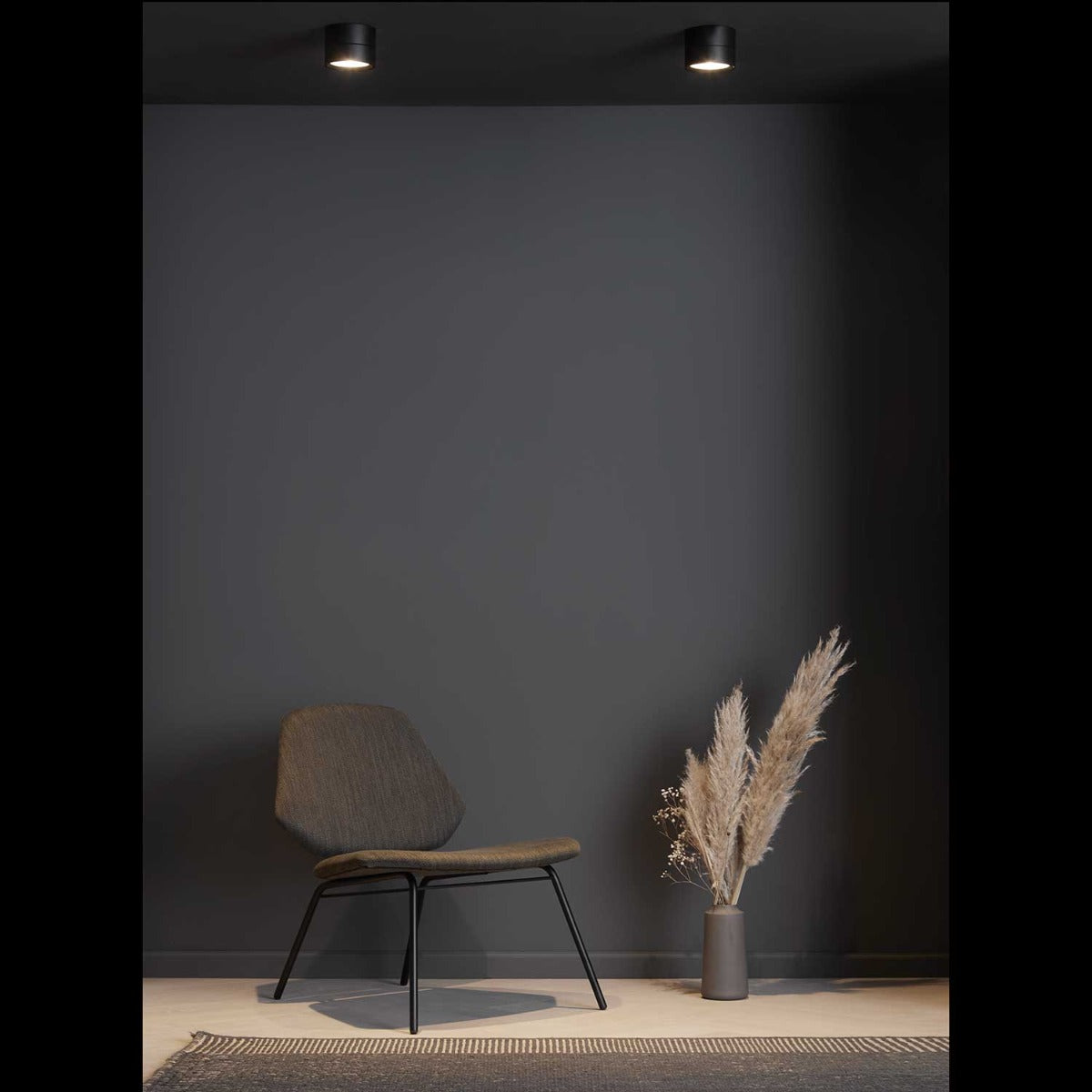 Ray Spot Loft/Vægspot - Sort - Loom Design