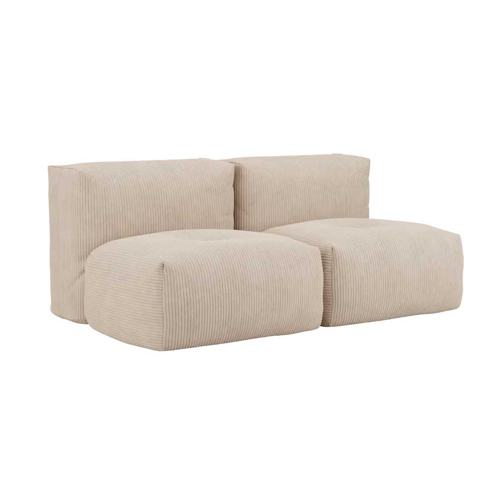 Soft Sofa Indoor - 2 Seater - Corduroy Beige - SACKit
