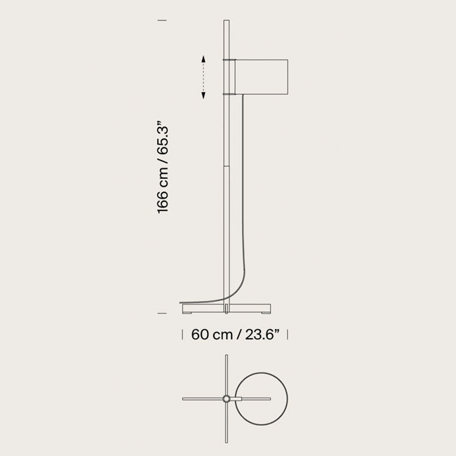 TMM Gulvlampe Sort Eg/Hvid skærm - Santa & Cole