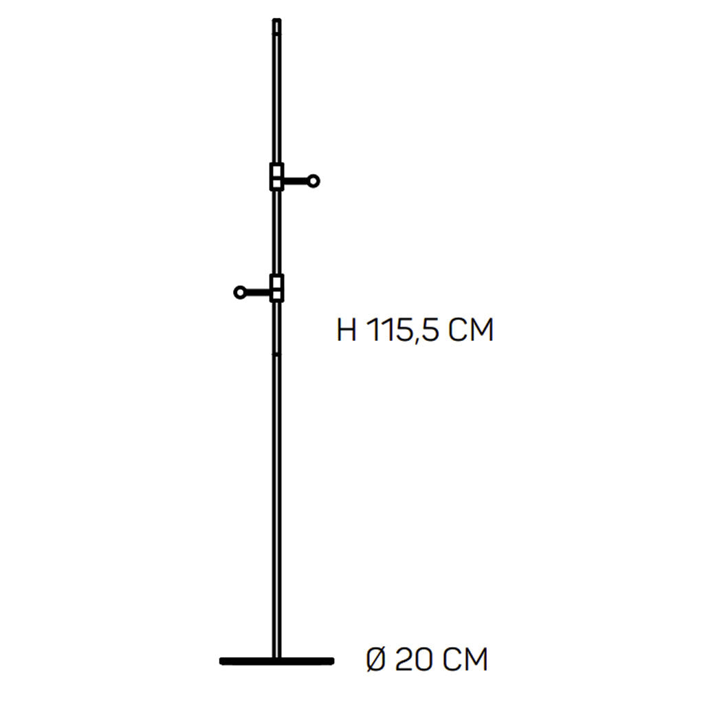 Sia Click Spot Gulvlampe med Sia Base Floor - Sort - Loom Design