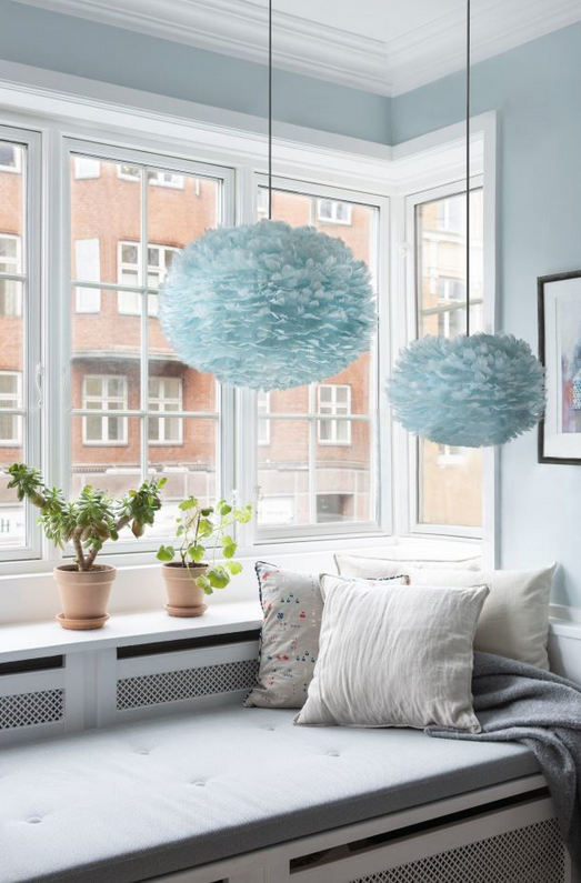 Eos Lampeskærm - Light Blue - Medium Ø:45 cm - Umage