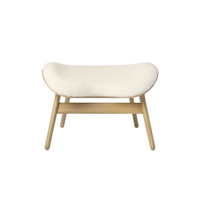 A Conversation Piece Ottoman - Eg / Teddy White  - H: 43 cm - Umage