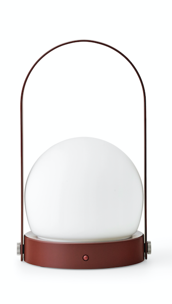 Carrie bordlampe Transportabel - Burned Red - H: 24,5 cm. - Audo Copenhagen