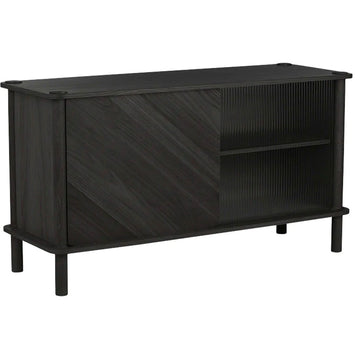 Italic Skab - Black - Wood/Glass - Umage