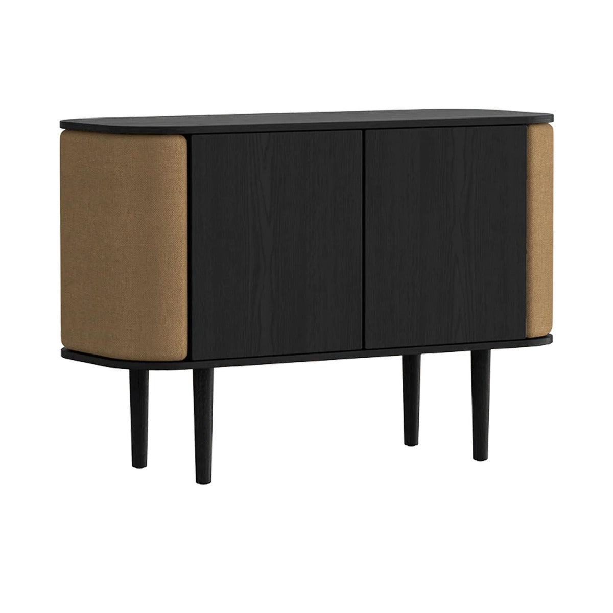 Treasures 2-Dørs Skab - Black Oak / Sugar Brown - 109x75x43 - Umage