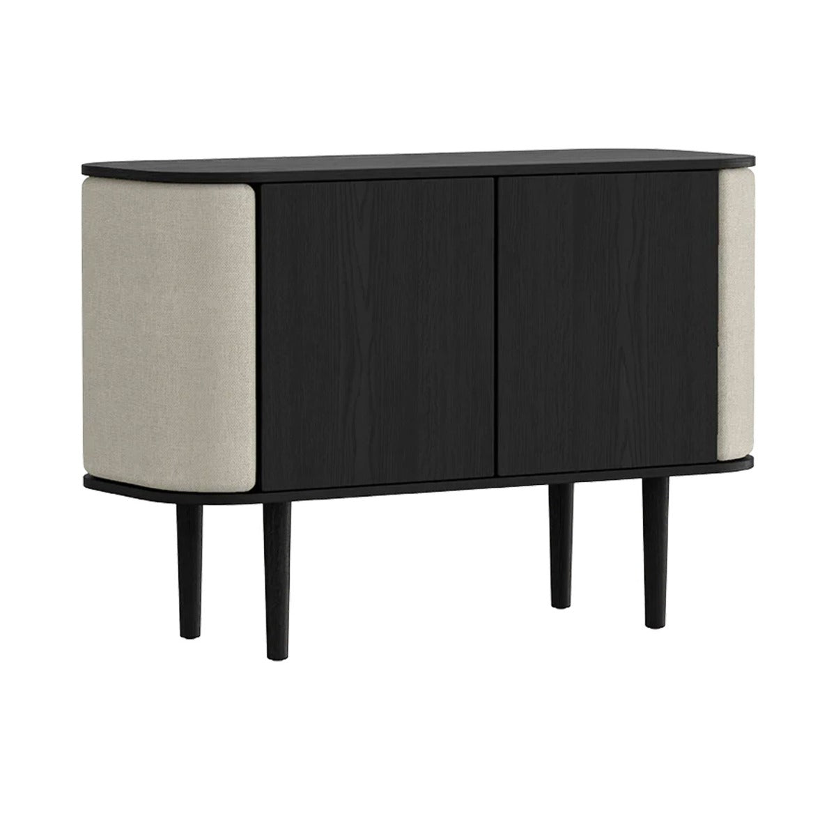 Treasures 2-Dørs Skab - Black Oak / White Sands - 109x75x43 - Umage