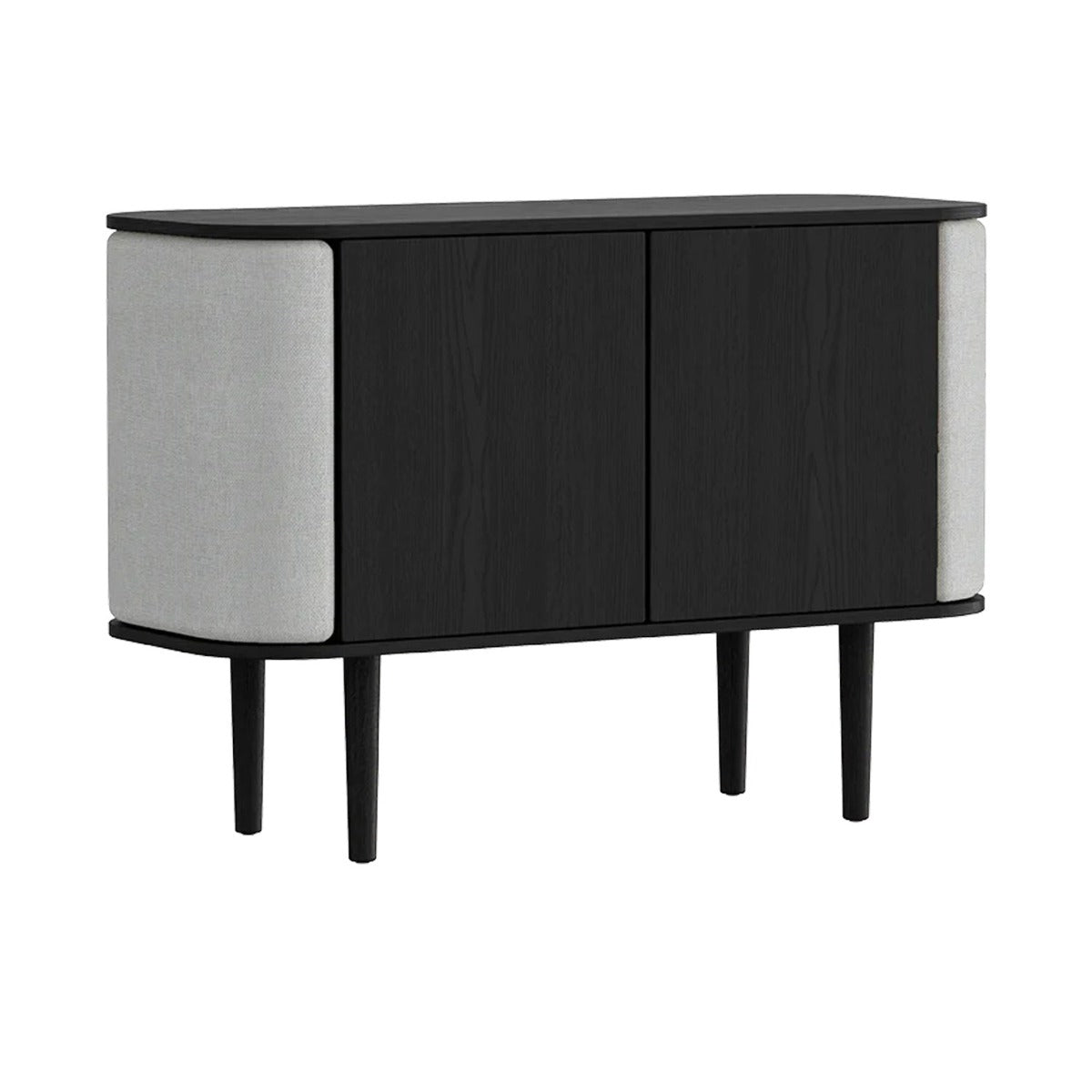 Treasures 2-Dørs Skab - Black Oak / Sterling - 109x75x43 - Umage