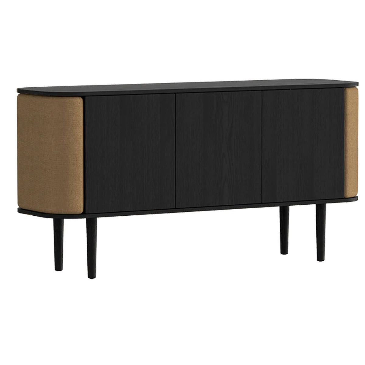 Treasures 3-Dørs Skab - Black Oak / Sugar Brown - 150x75x43 - Umage