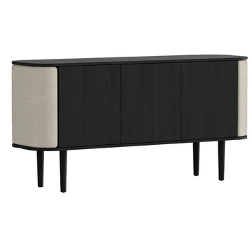 Treasures 3-Dørs Skab - Black Oak / White Sands - 150x75x43 - Umage