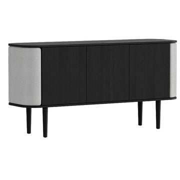 Treasures 3-Dørs Skab - Black Oak / Sterling - 150x75x43 - Umage
