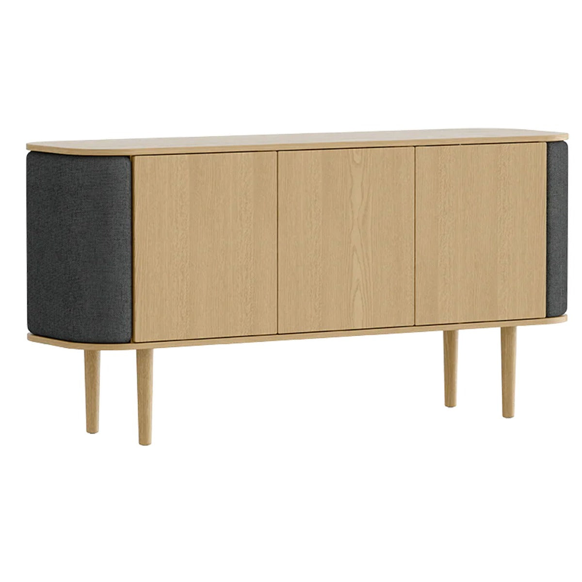 Treasures 3-Dørs Skab - Oak / Shadow - 150x75x43 - Umage