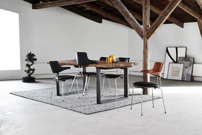 VL118 spisebordsstol (Sædepolstret - Læder) - Vermund