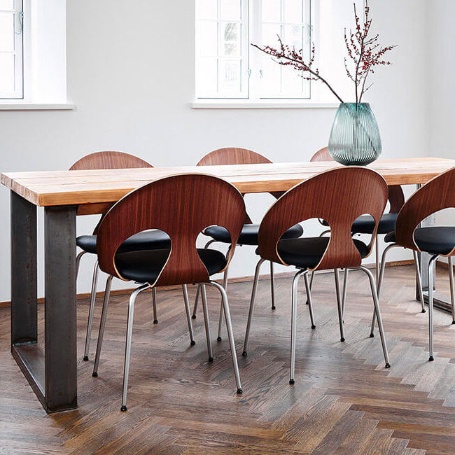 VL1100 Øjestol spisebordsstol (Læder) - Vermund