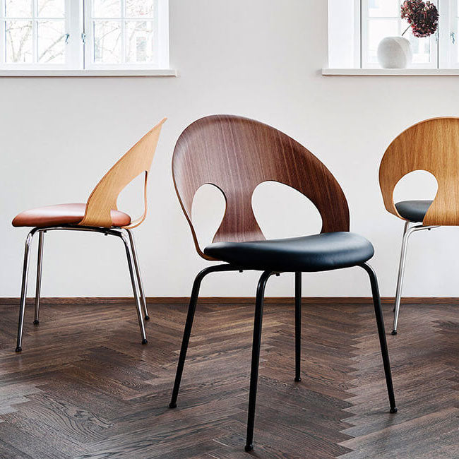 VL1100 Øjestol spisebordsstol (Læder) - Vermund