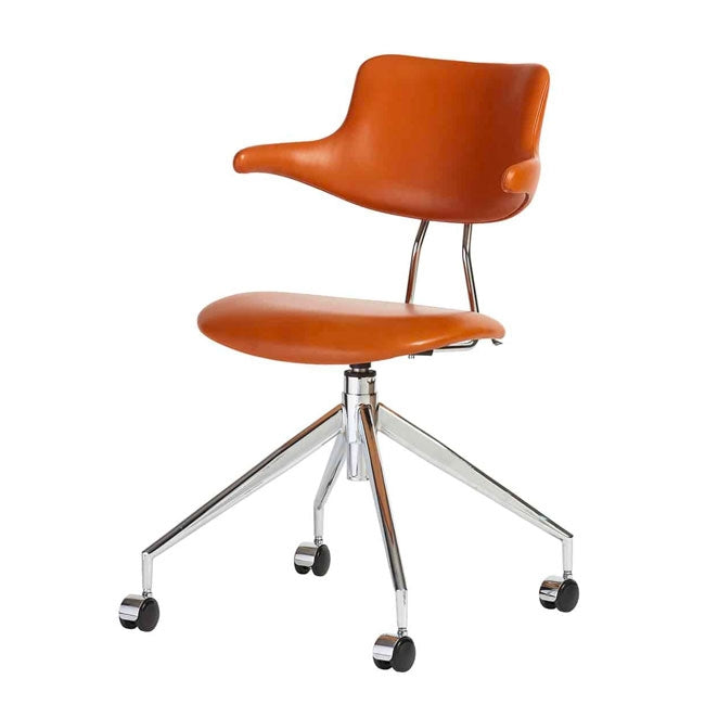 VL119 spisebordsstol (Læder m/drej) - Vermund