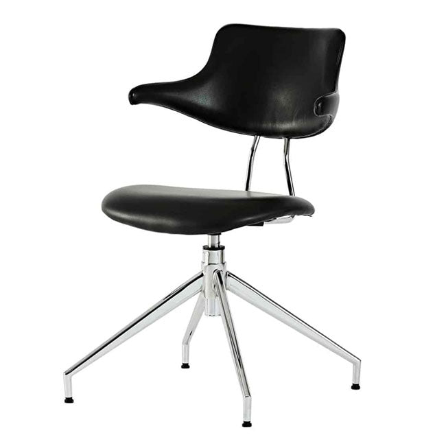 VL119 spisebordsstol (Læder m/drej) - Vermund