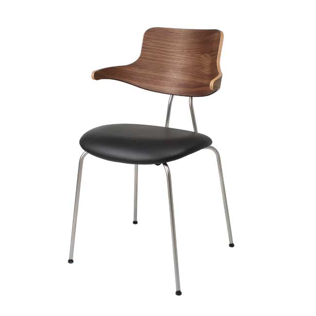 VL118 spisebordsstol (Sædepolstret - Læder) - Vermund