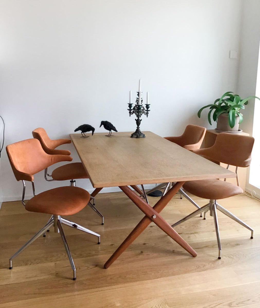 VL119 spisebordsstol (Læder m/drej) - Vermund