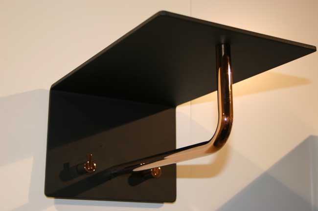 Unu hattehylde med bøjlestang (2 kroge) (Kobber) - Frost