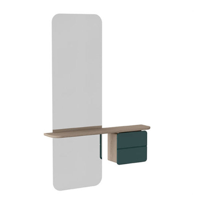 One More Look Spejl - Oak/Forest Green - H: 118 cm - Umage