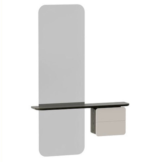 One More Look Spejl - Black Oak/Pearl White - H: 118 cm - Umage