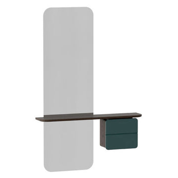 One More Look Spejl - Dark Oak/Forest Green - H: 118 cm - Umage