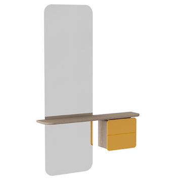One More Look Spejl - Oak/Saffron Yellow - H: 118 cm - Umage