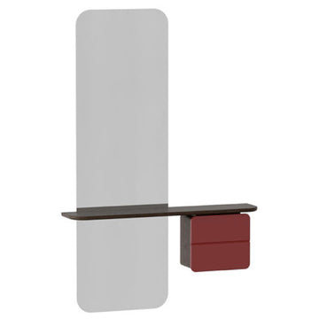 One More Look Spejl - Dark Oak/Ruby Red - H: 118 cm - Umage