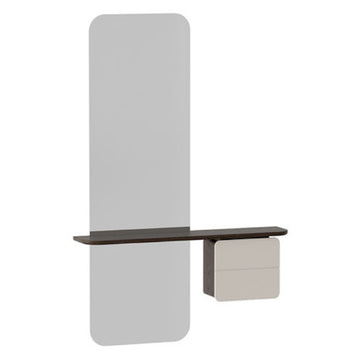 One More Look Spejl - Dark Oak/Pearl White - H: 118 cm - Umage