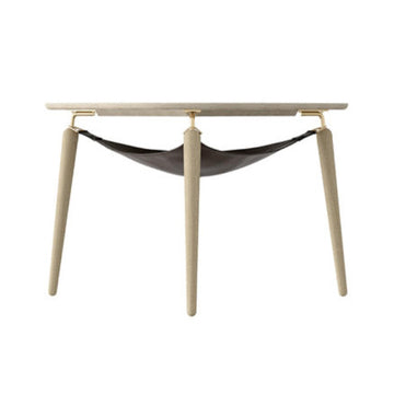 Hang Out Sofabord - Oak/Brass - H: 49 cm - Umage